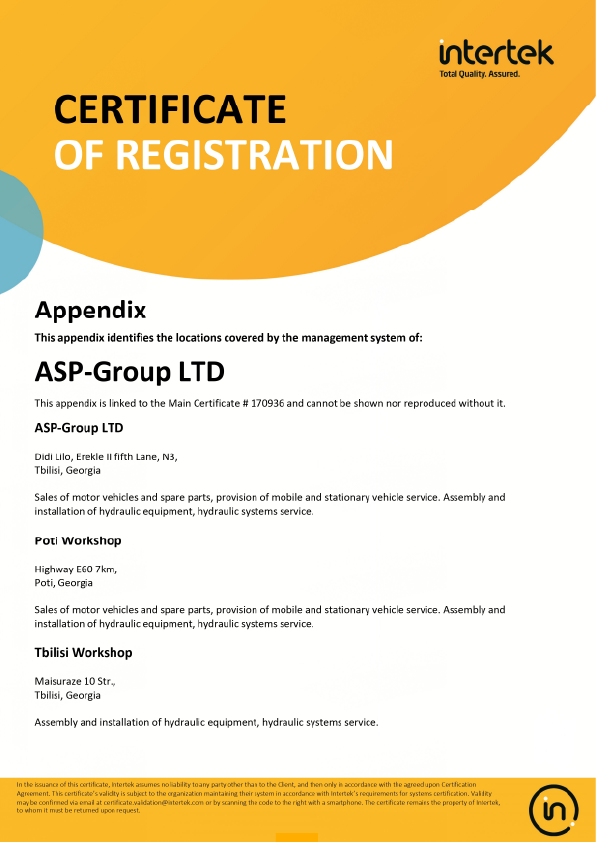 ISO 9001:2015 certificate page 2